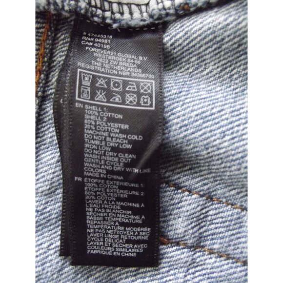 Forever21 Jean Shorts Womens Size 27 Stars &Stripes American Flag mid rise short - Picture 5 of 5